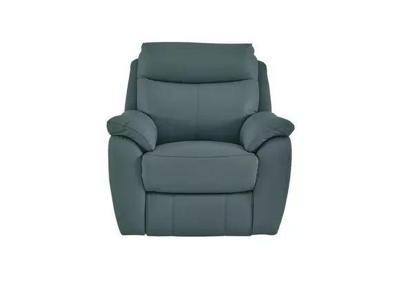 Dark teal leather discount recliner