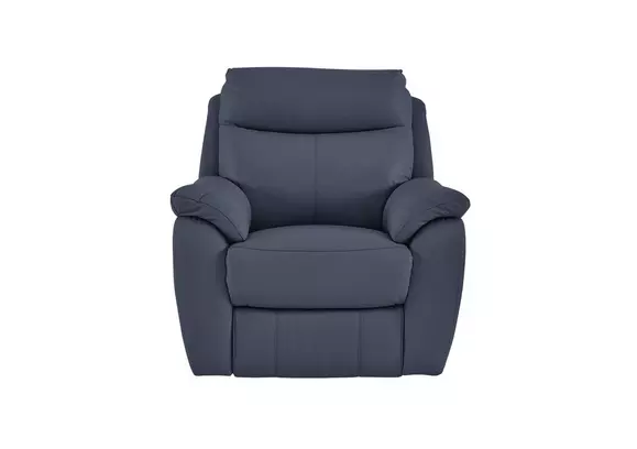 Navy blue deals leather chair