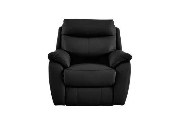 Single black on sale leather chair