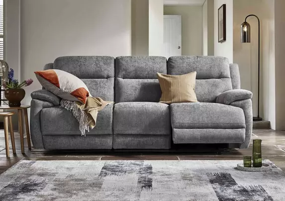 Touch 3 Seater Heavy Duty Fabric Sofa With Usb Ports Furniture Village