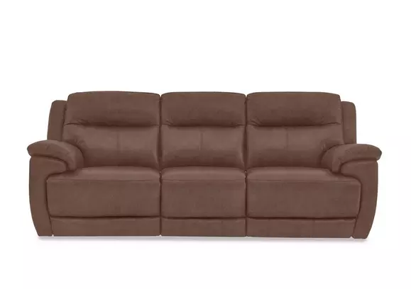 Brown reclining deals sofa set