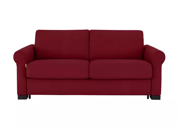 Dark red deals sofa bed