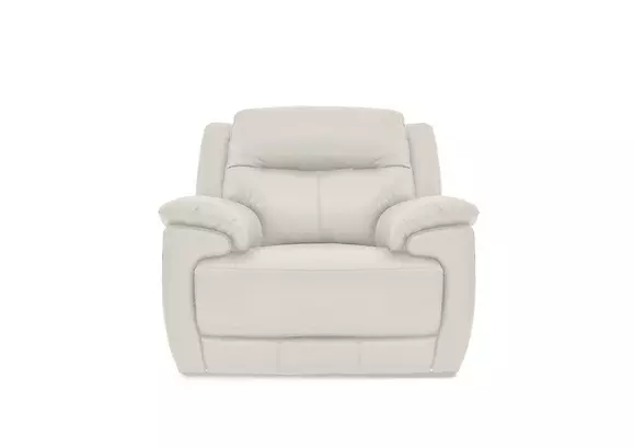 White leather deals cuddle chair