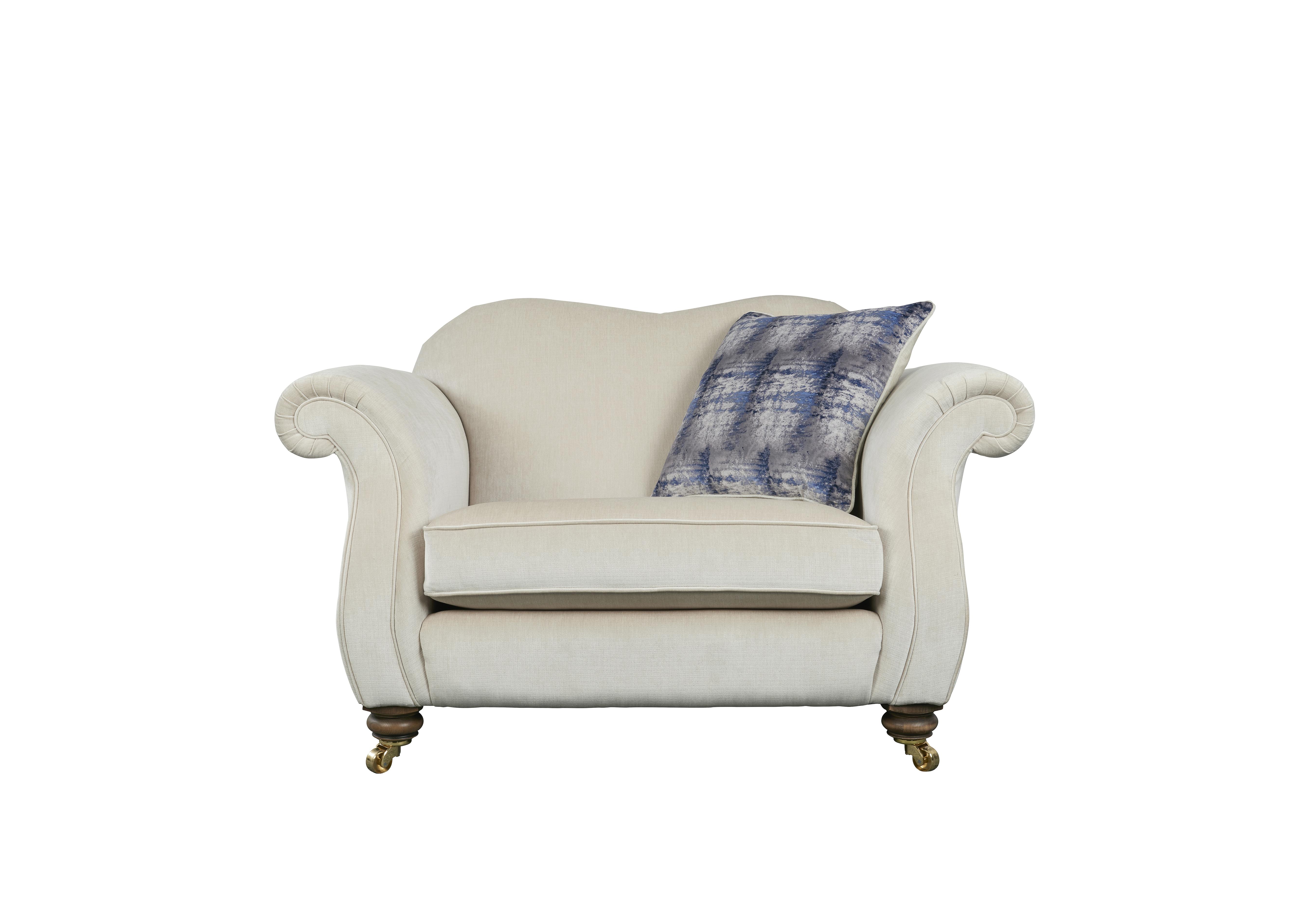 The Derwent Collection Cavendish Fabric Snuggler Armchair Parker