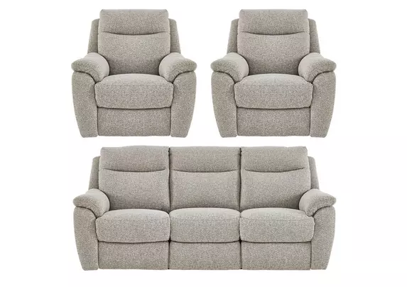 Three seater store settee and chair