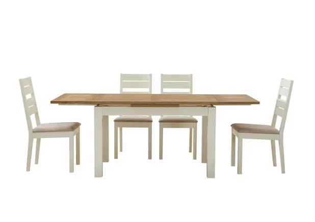 Compton Extending Dining Table And 4 Slatted Back Chairs Furnitureland Furniture Village