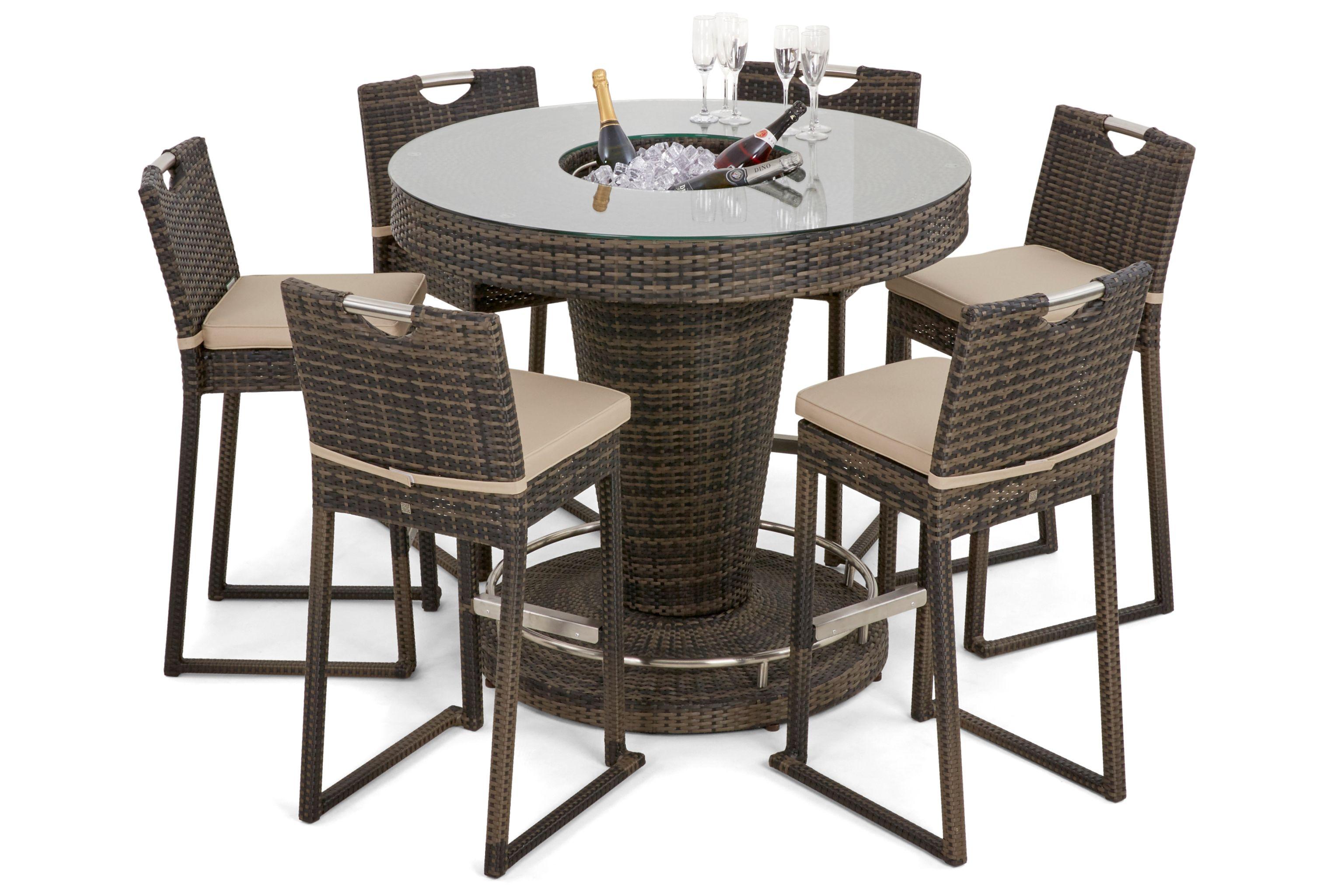 Oasis Bar Style Dining Set With Ice Bucket Parasol Furniture Village