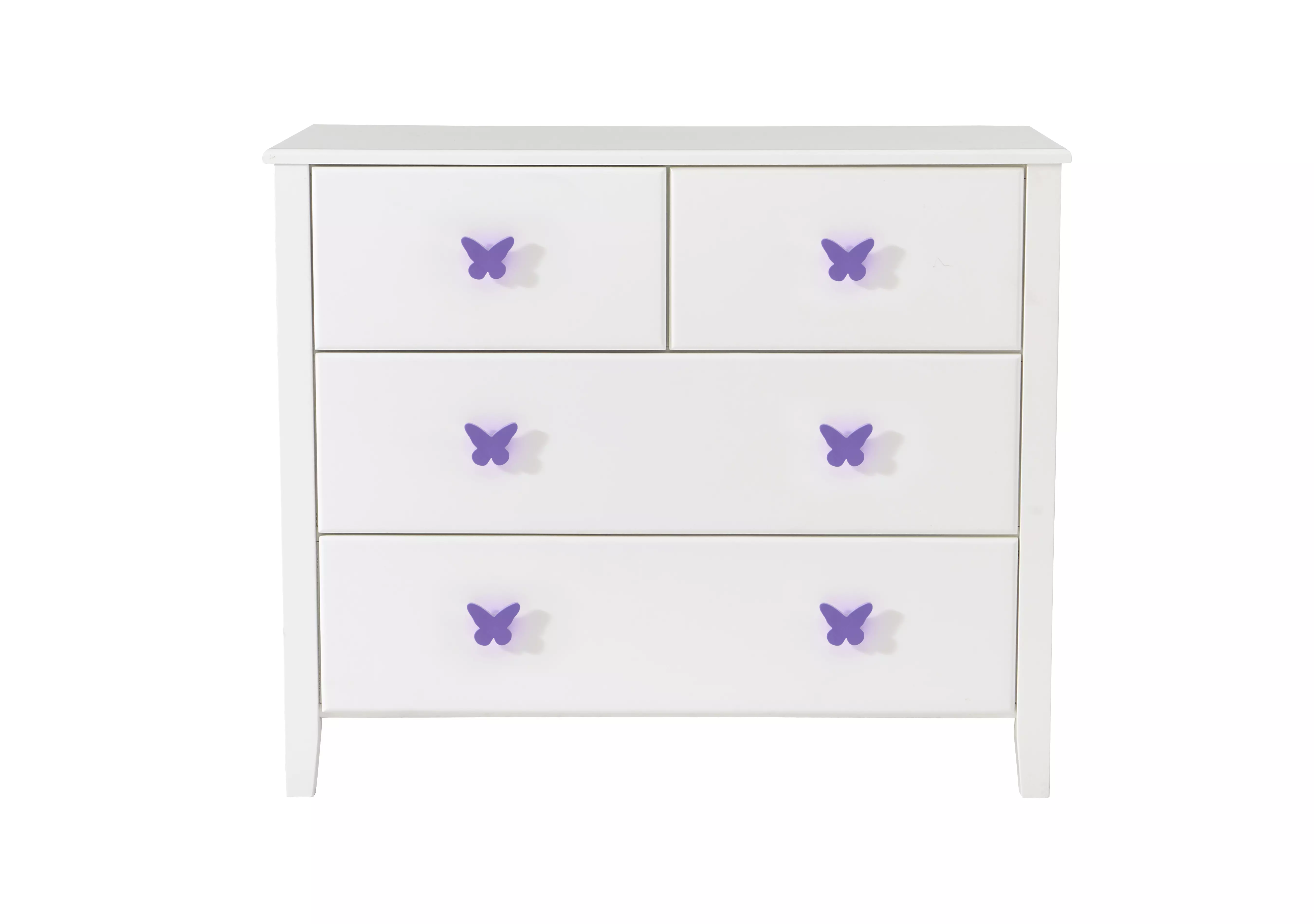 Purple and deals white dresser