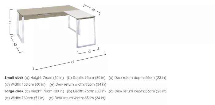 Wall Street Executive Desk And Desk Return Furniture Village