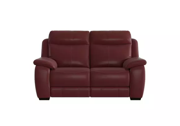 Ventoso red leather reclining sofa hot sale