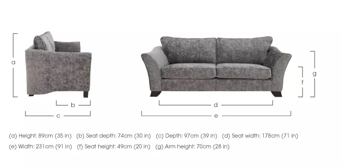 Annalise Ii 4 Seater Fabric Split Frame Sofa Furniture Village