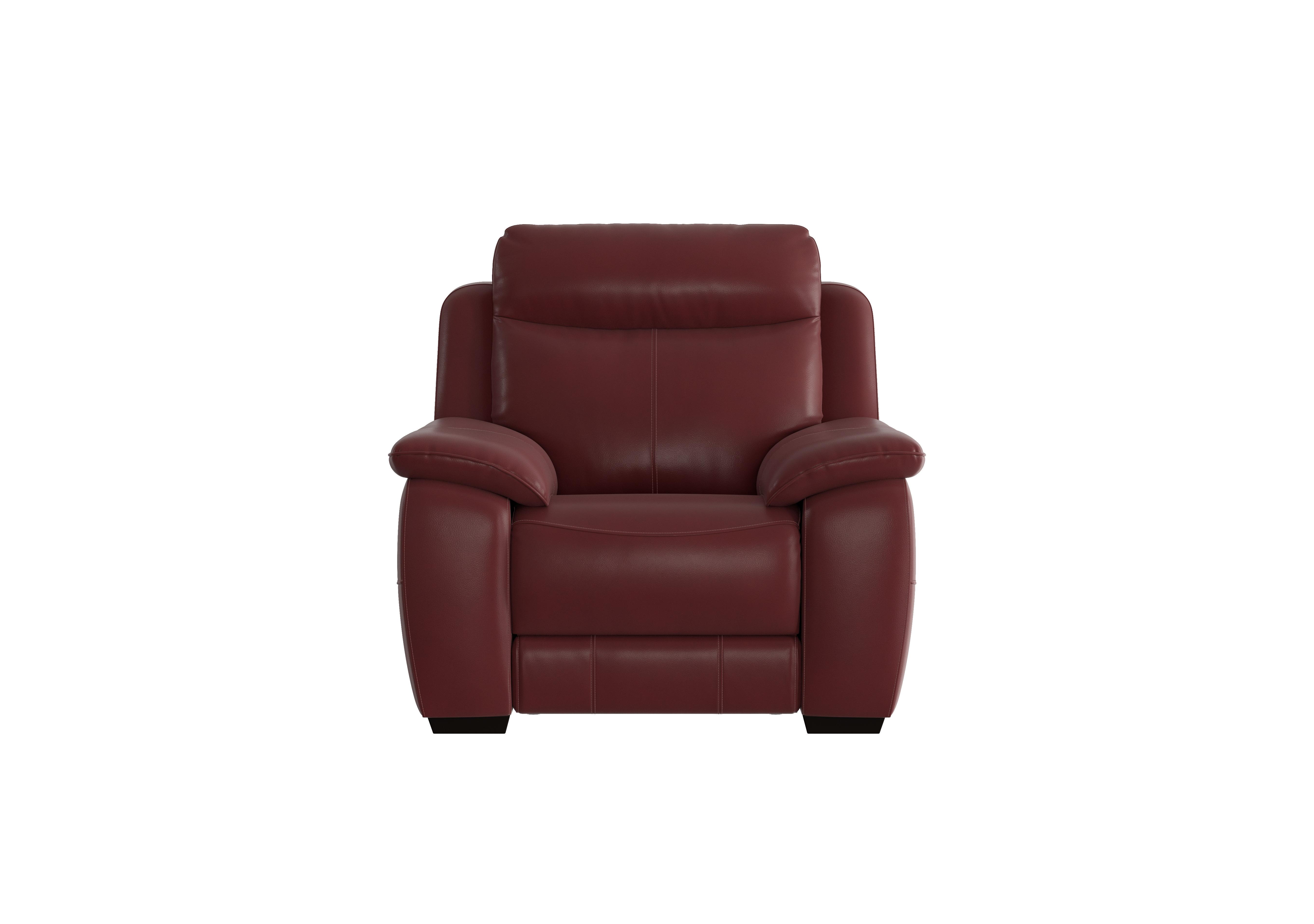 Red leather discount electric recliner chair