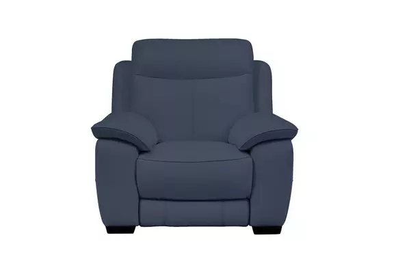 Navy leather armchair hot sale