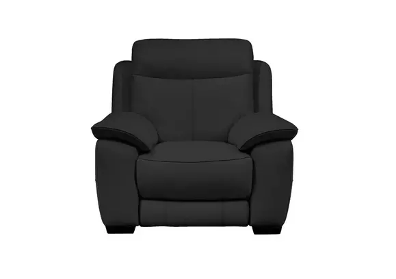 Black leather recliner discount armchair