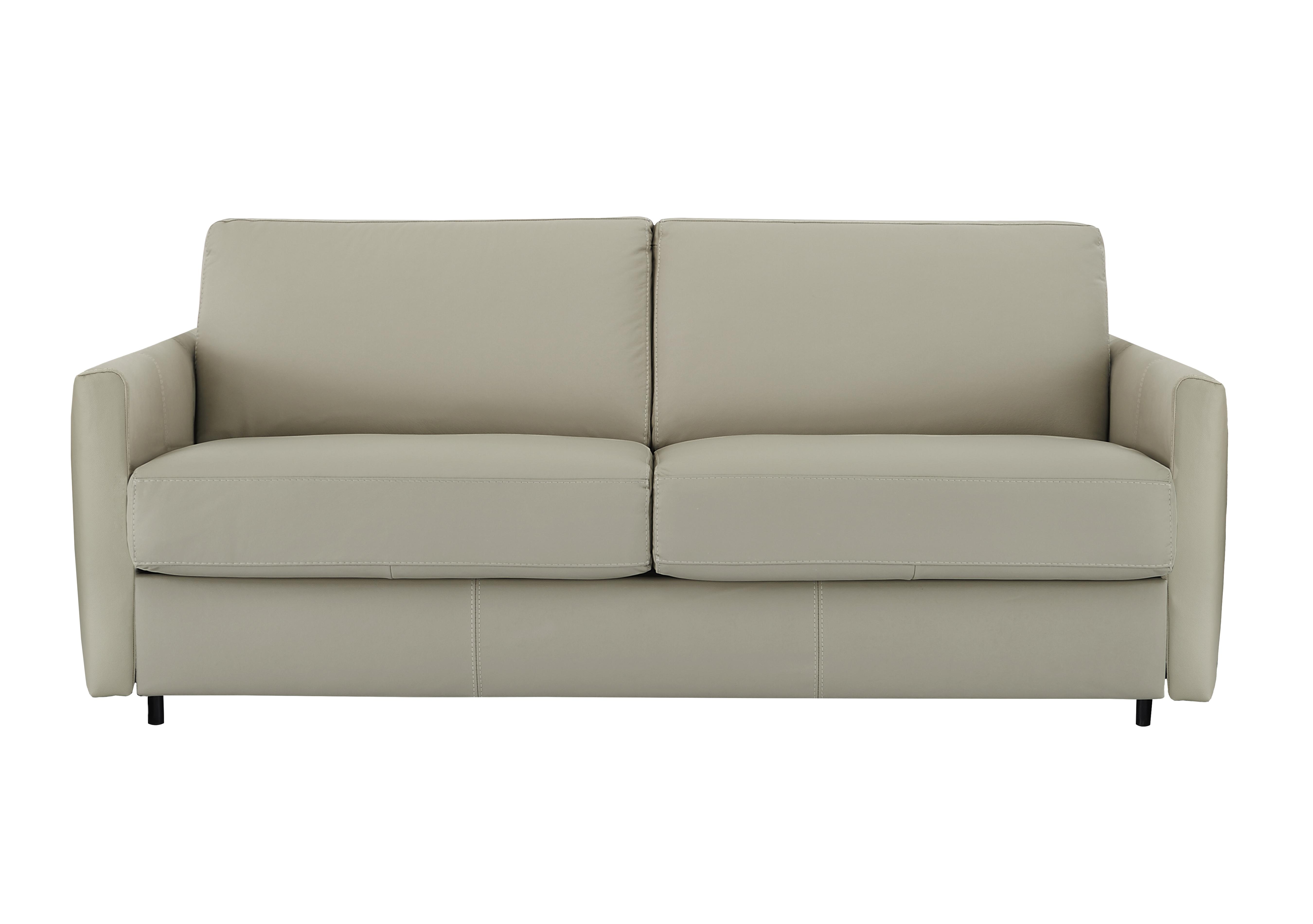 Alcova 3 Seater Leather Sofa Bed with Slim Arms Nicoletti Furniture