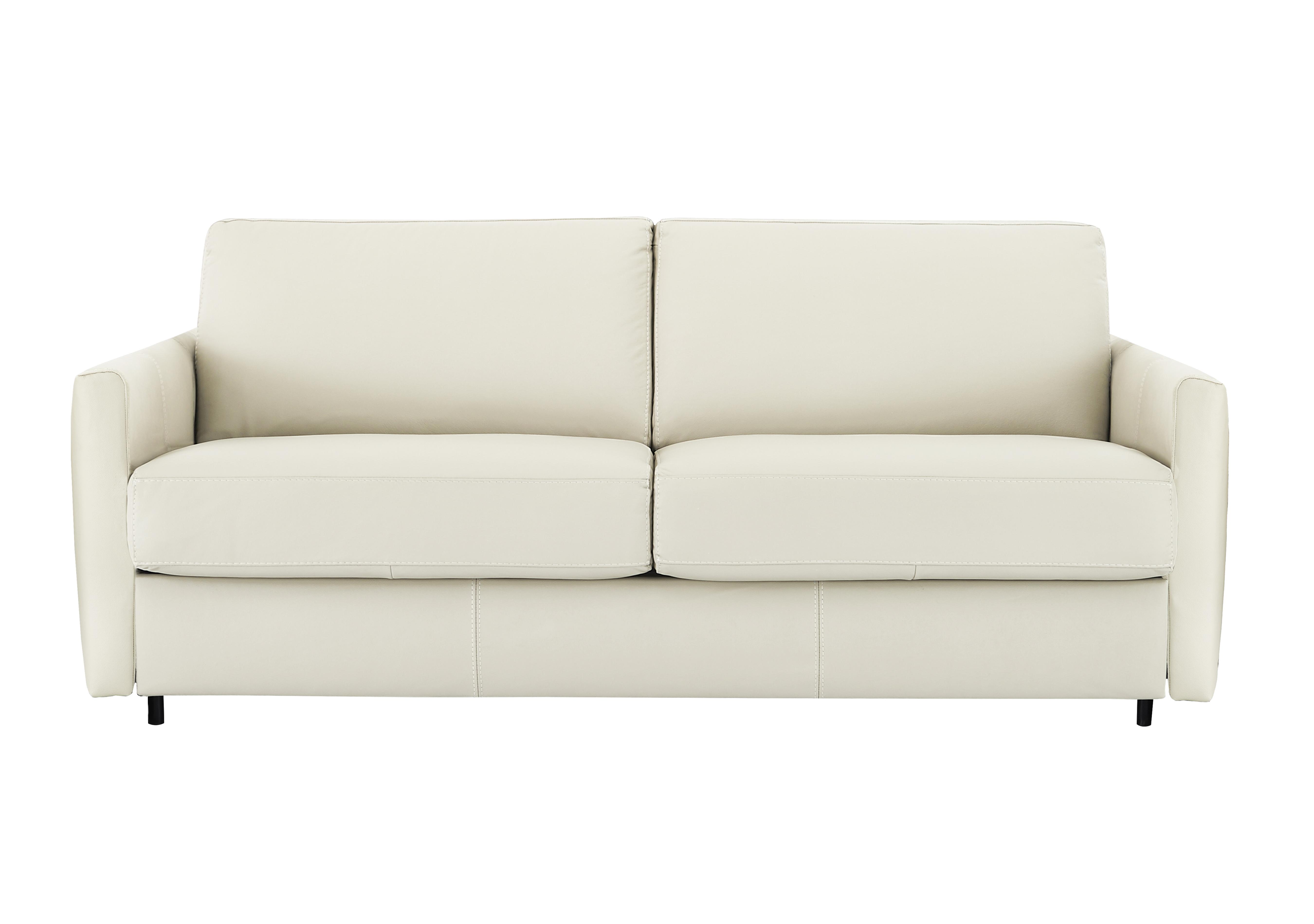 Alcova 3 Seater Leather Sofa Bed with Slim Arms Nicoletti Furniture