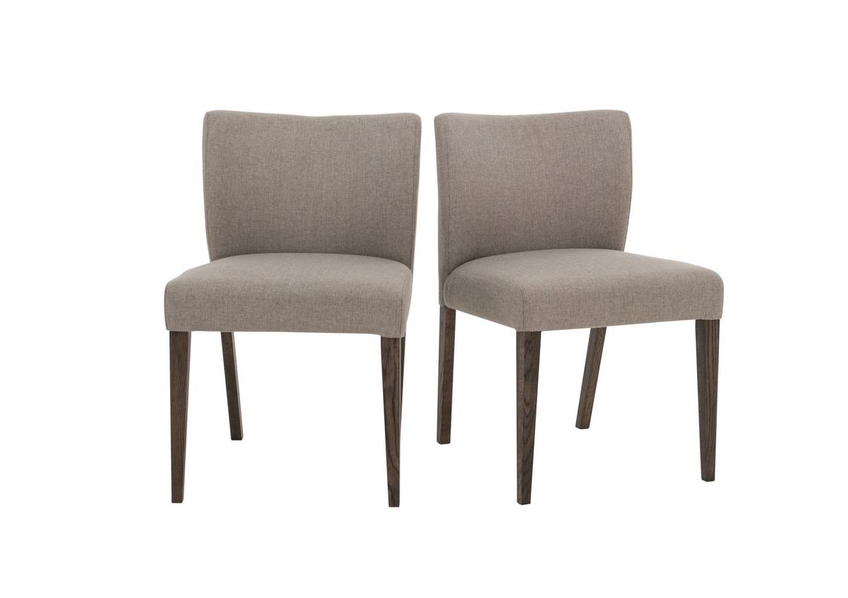 havana pair of fabric dining chairs