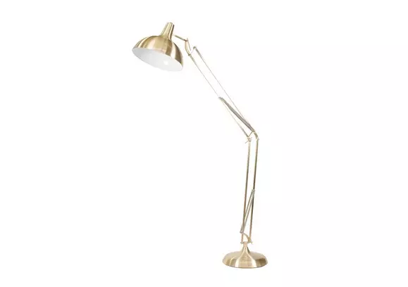 Fin Floor Lamp - antique brass