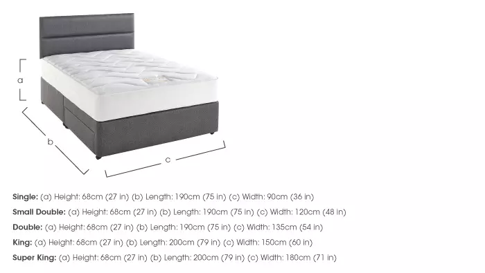 Supreme Firm 1000 Divan Set Myers Furniture Village