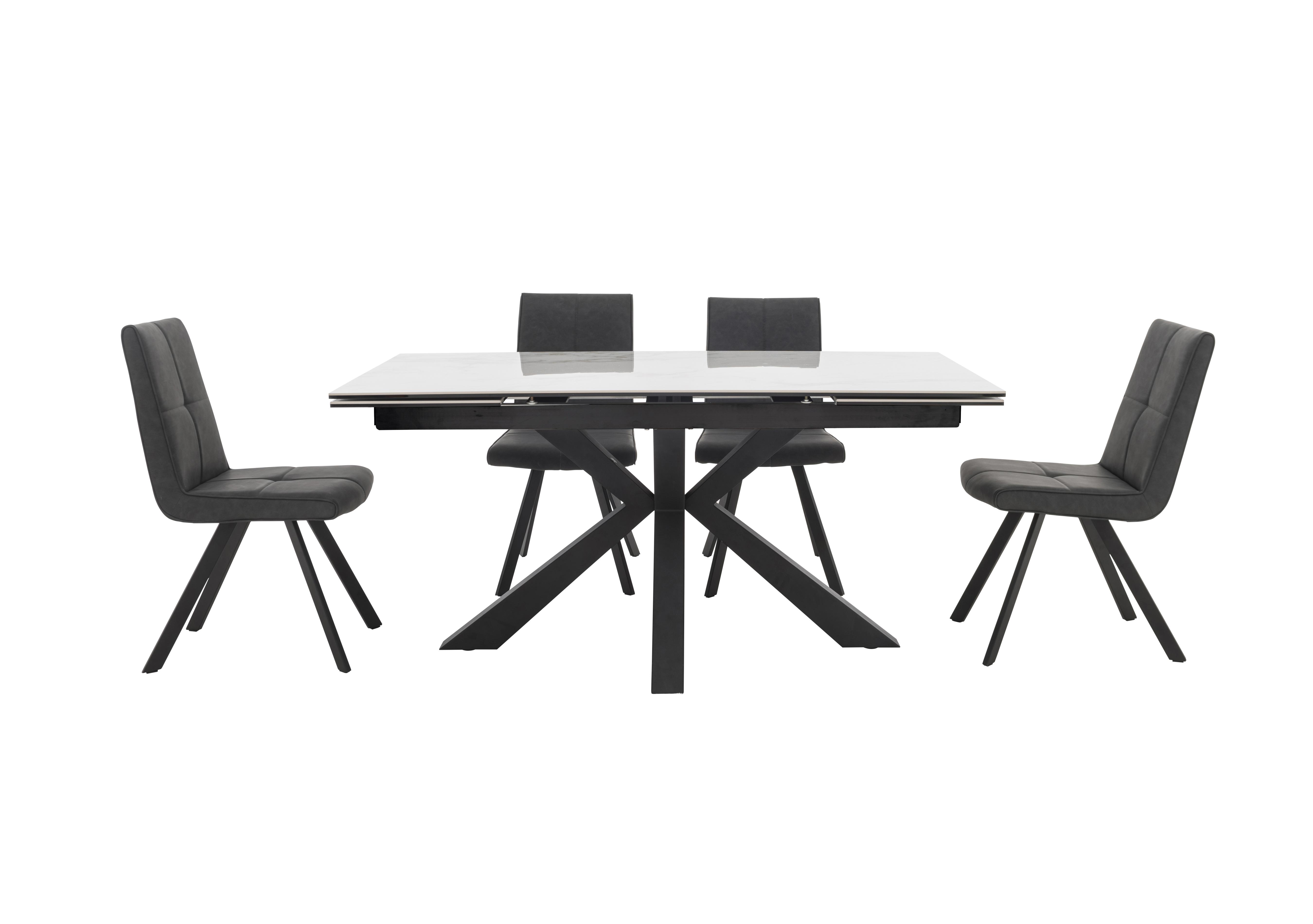 Phoenix Dining Table and 4 Dining Chairs Furniture Village