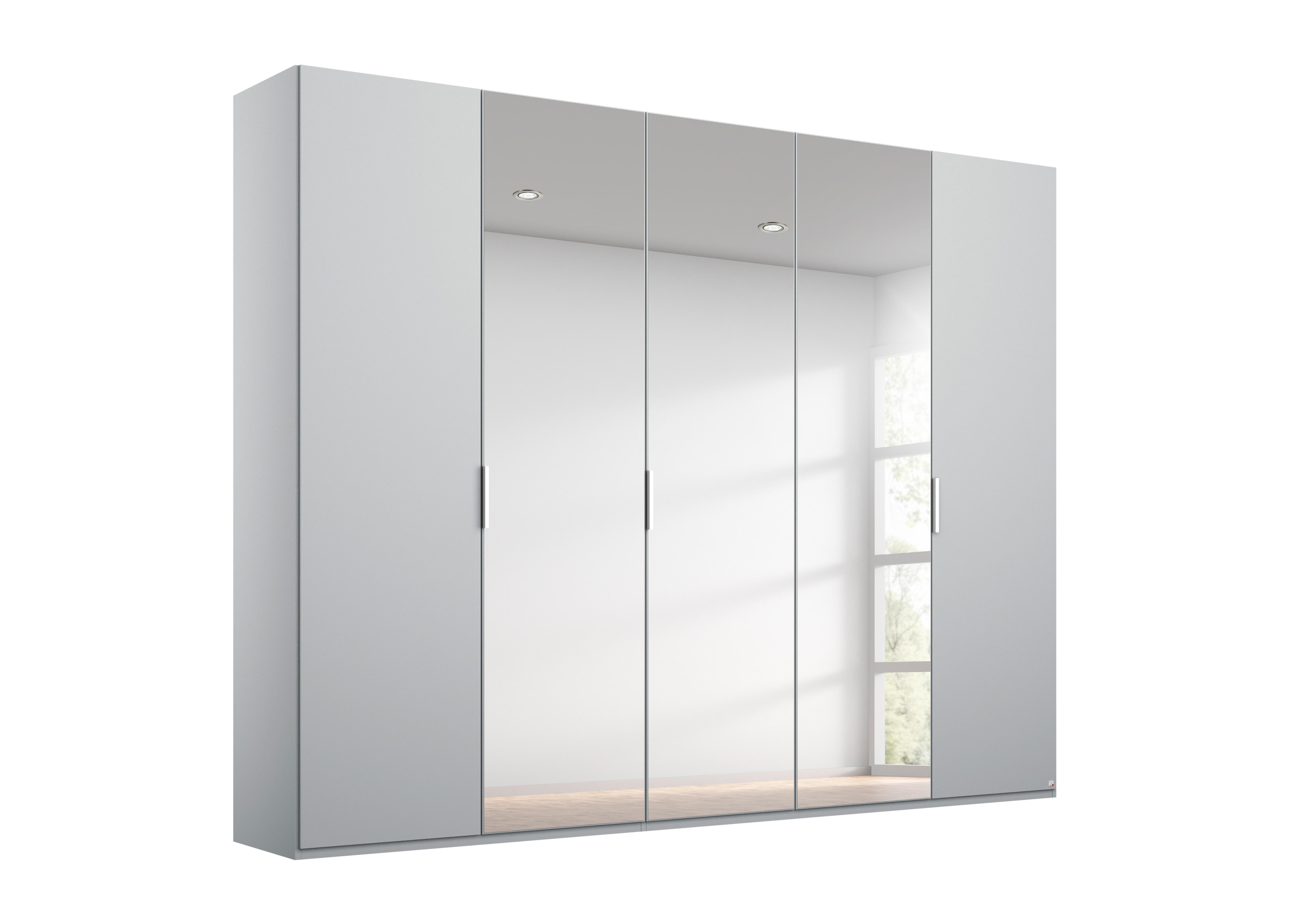 Formes Decor 5 Door Hinged Wardrobe with 3 Mirrors Rauch Furniture