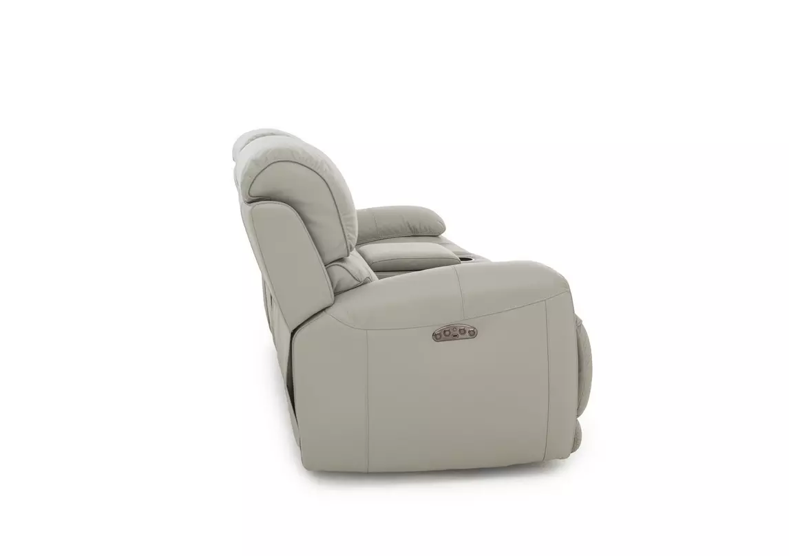 Leather power rocker store recliner