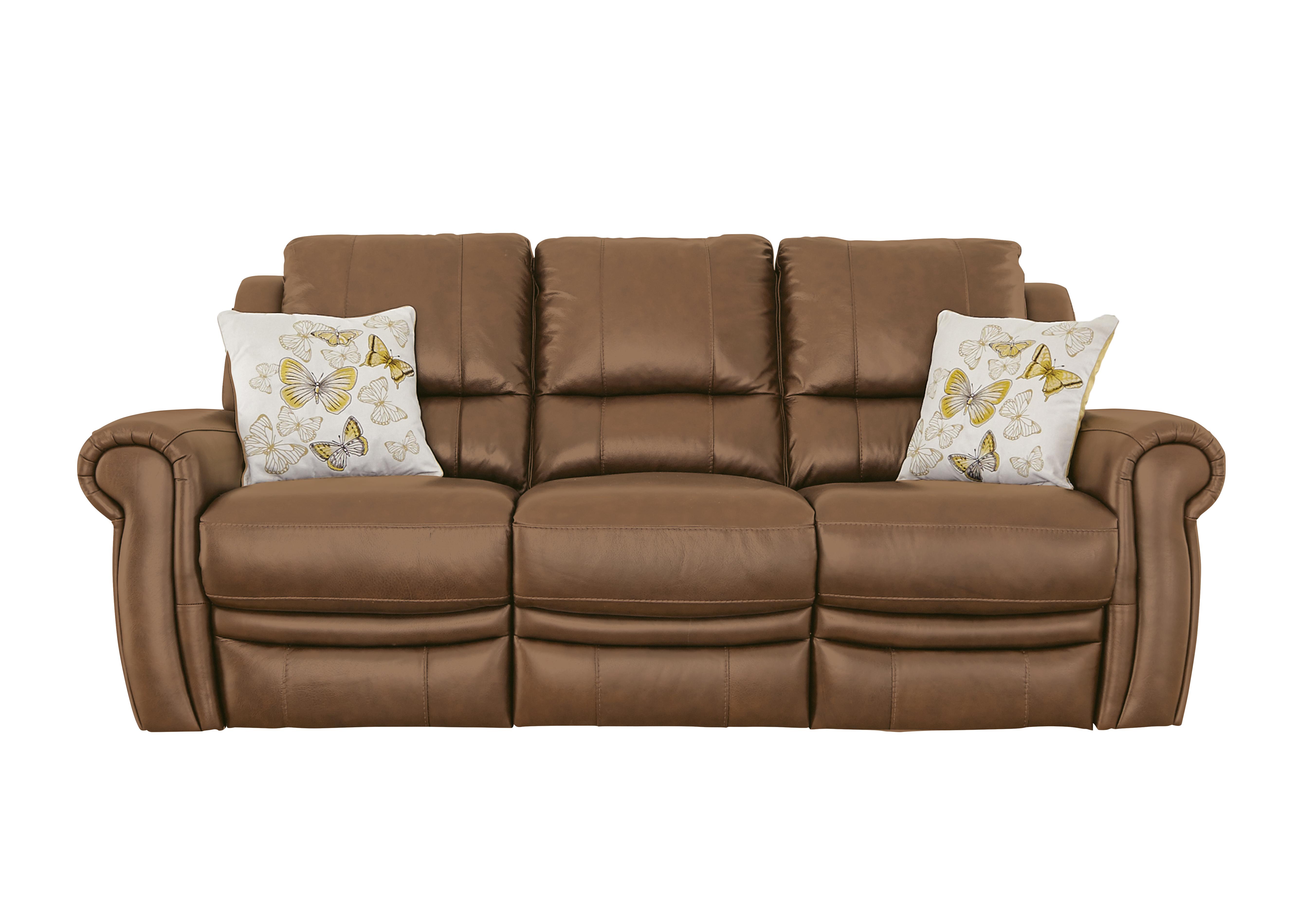 Arizona Leather Manual Recliner 3 Seater Sofa Only One Left