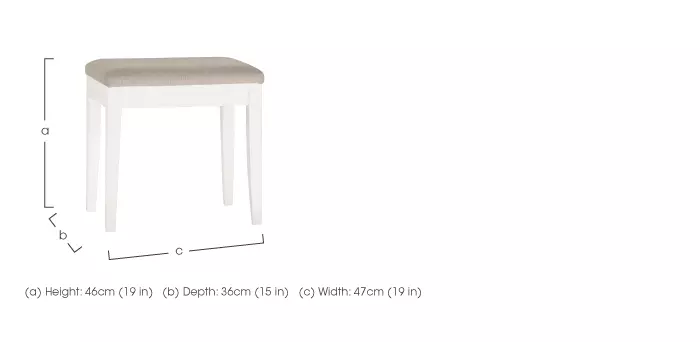 Dressing table store stool height