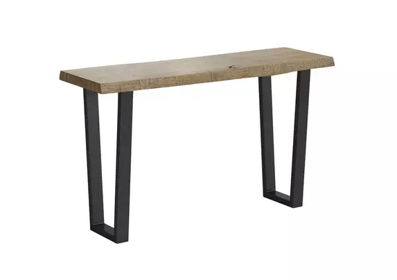 Console table metal legs wood deals top