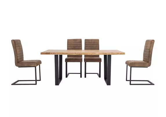 Jagger Dining Table With Metal Legs And 4 Dining Chairs Furniture Village