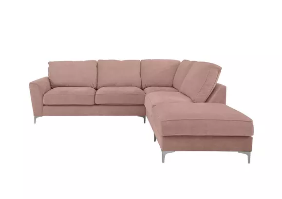 Bright pink on sale corner sofa