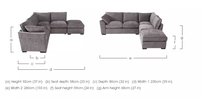 Small size corner deals sofa