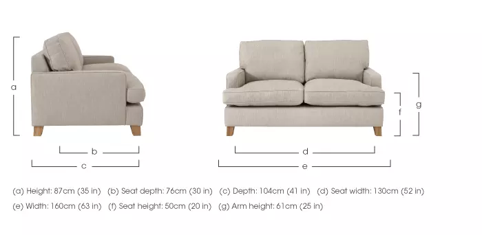 2 seater store sofa small depth