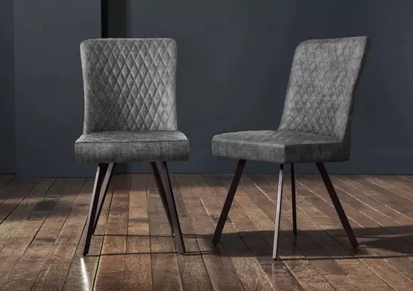 Black and walnut online dining chairs