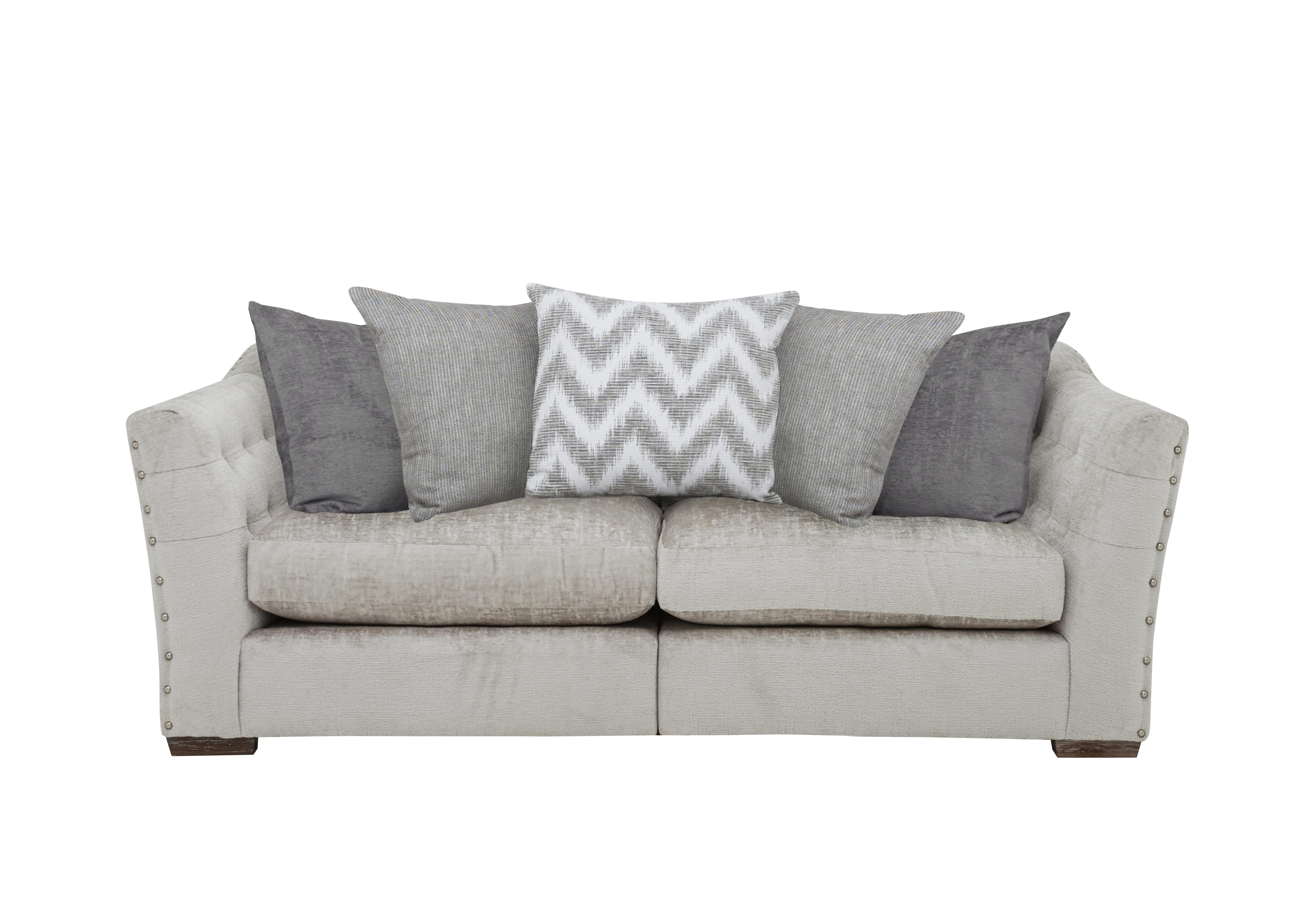 Devine 3 Seater Pillow Back Fabric Sofa Furniture Village