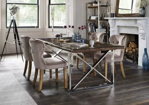 Silver kitchen best sale table and chairs