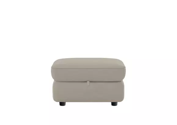 Leather footstool deals with storage