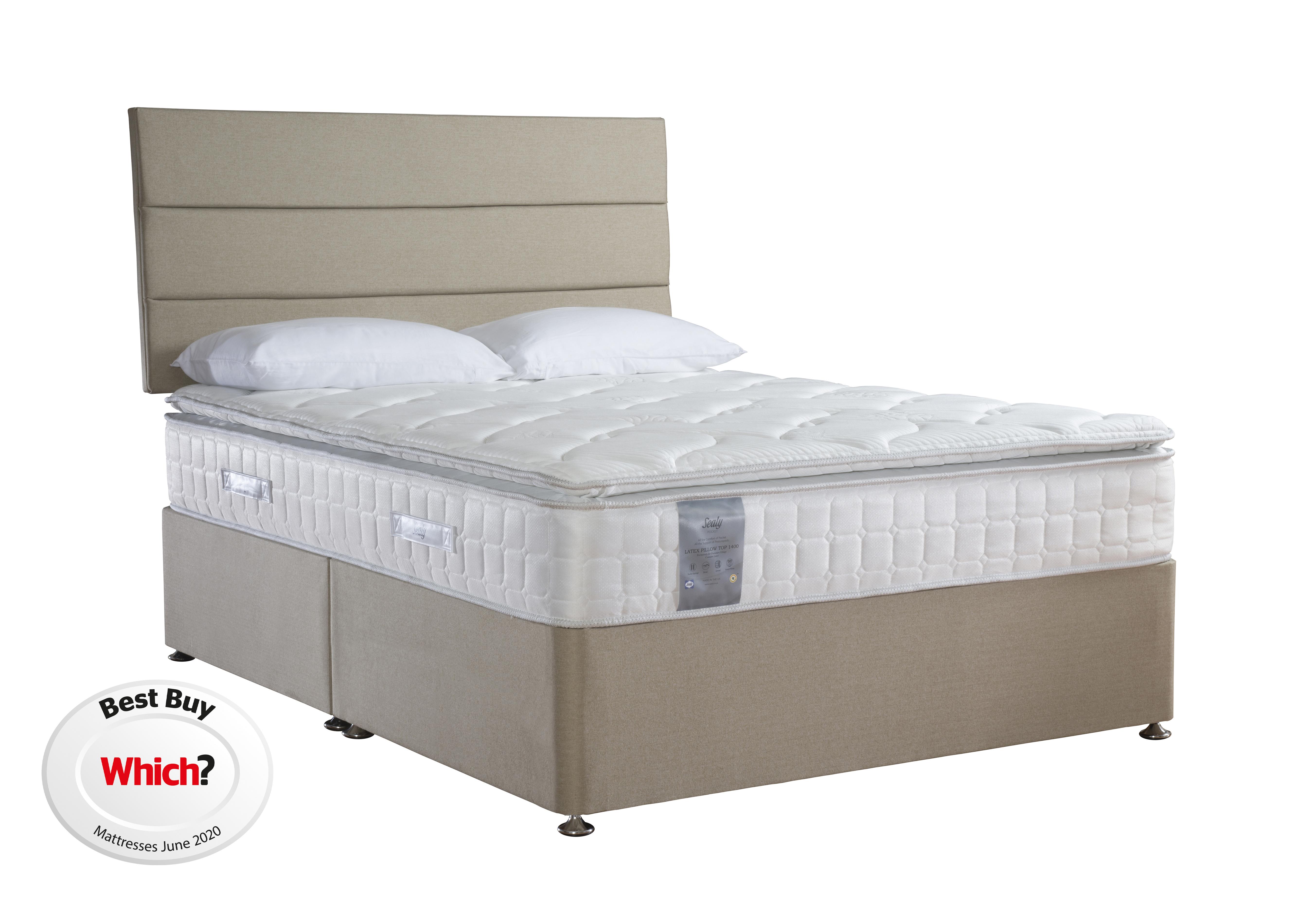 Pillow top latex hot sale pocket 1400 mattress