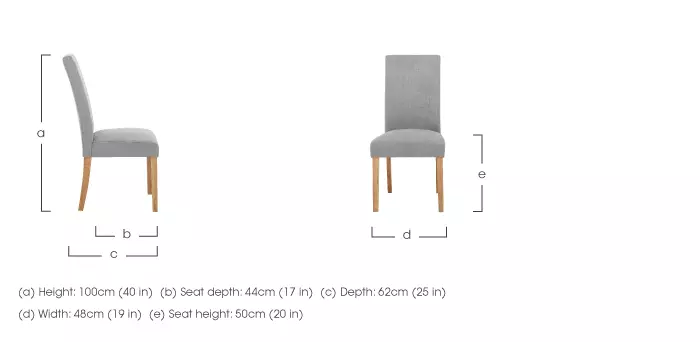 Dining chair best sale seat height 50cm