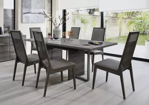 Movado Extending Dining Table And 6 Dining Chairs Alf Furniture Village