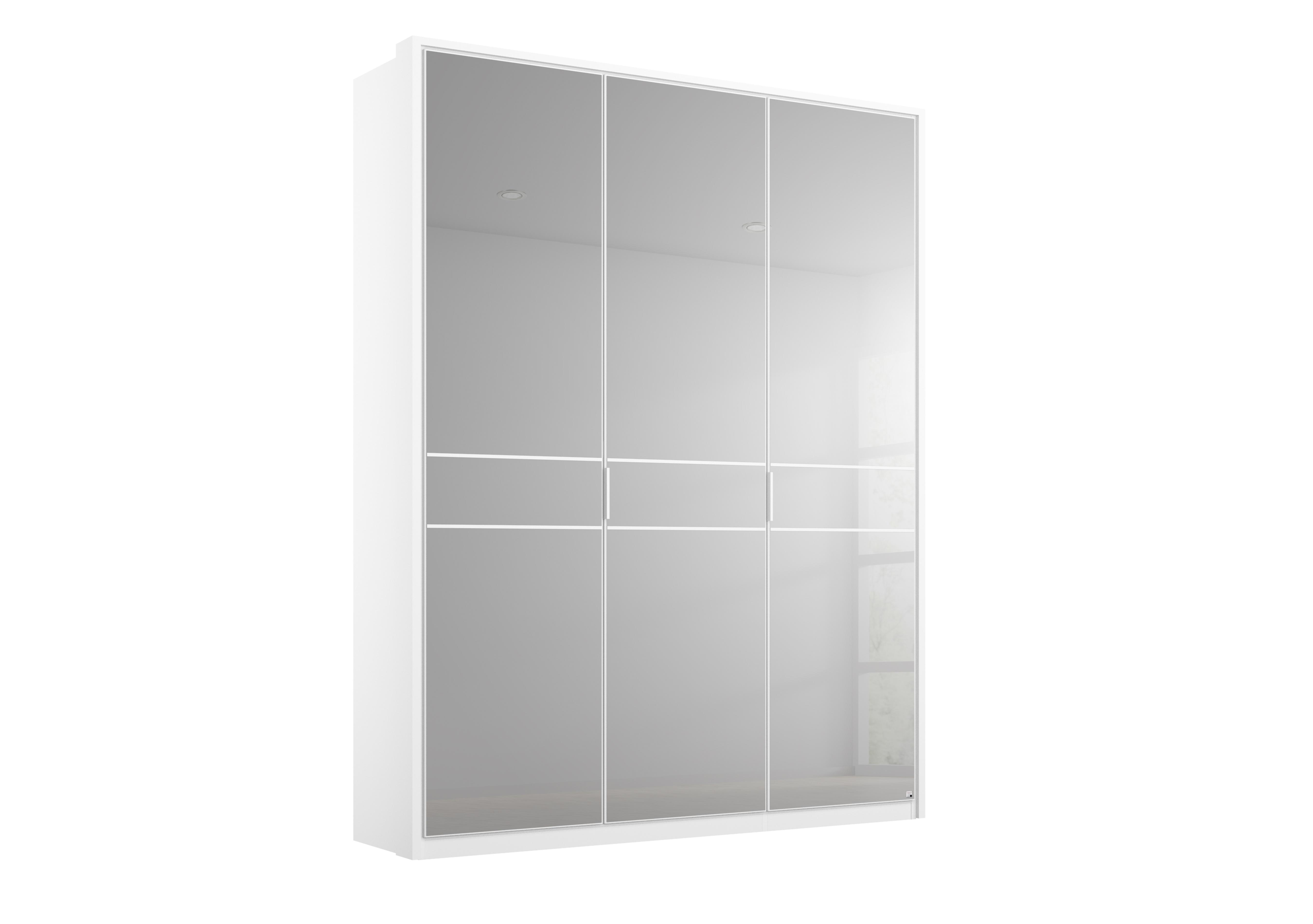 Lando Hinged Mirror Wardrobe with LED Lights Rauch Furniture Village