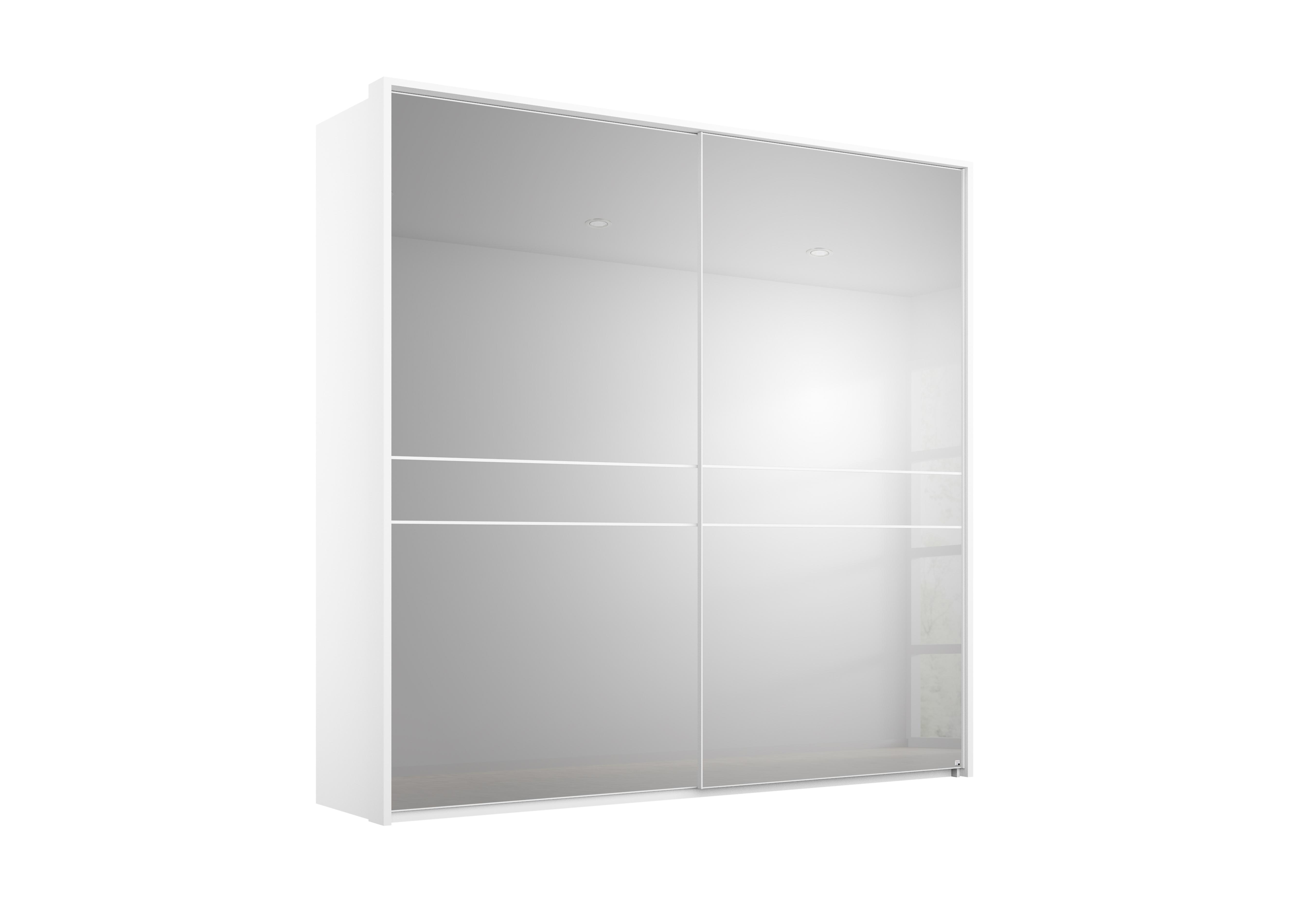 Lando Sliding Mirror Wardrobe with LED Lights Rauch Furniture Village