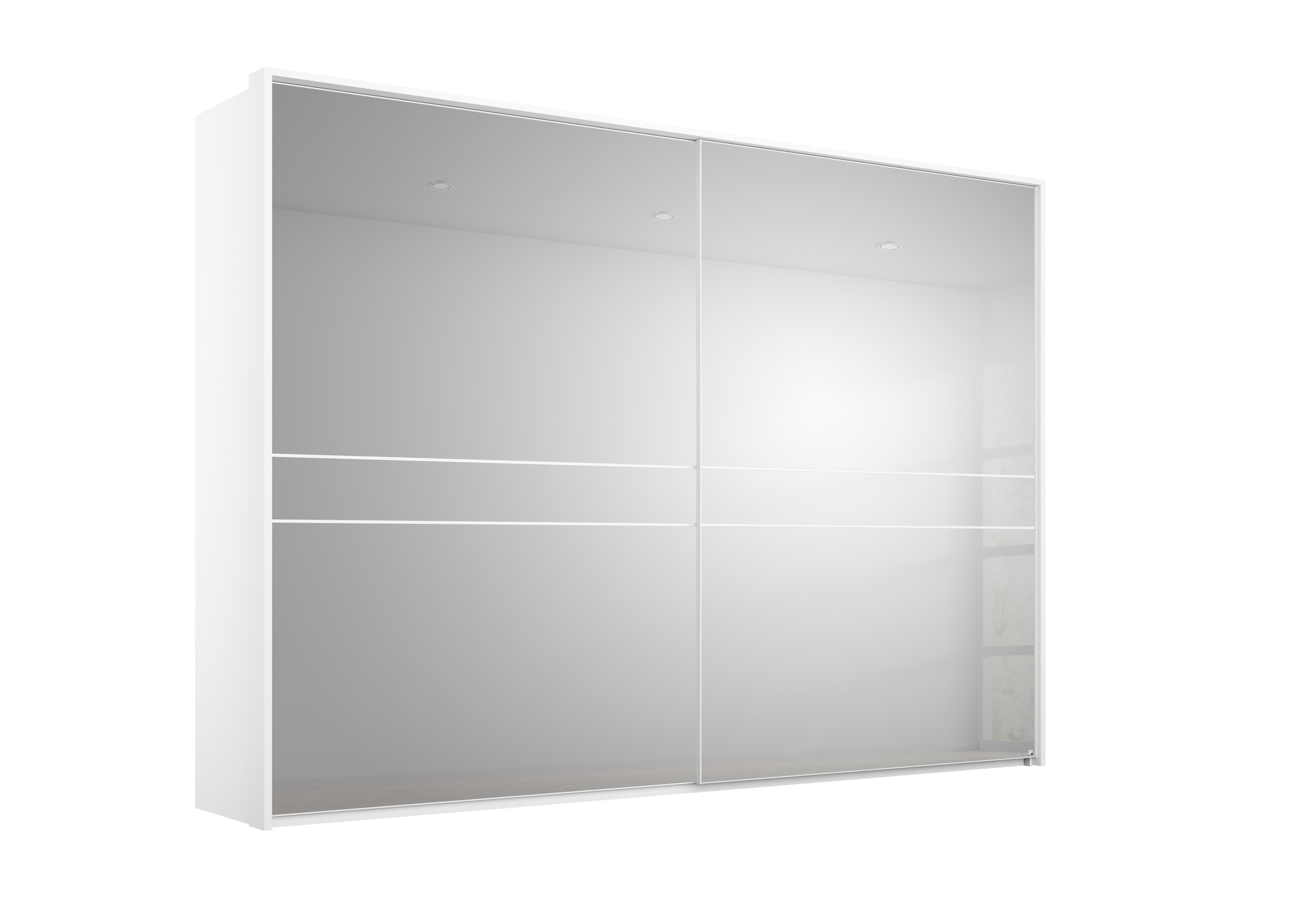 Lando Sliding Mirror Wardrobe with LED Lights Rauch Furniture Village