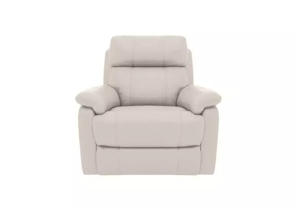 White discount leather armchair