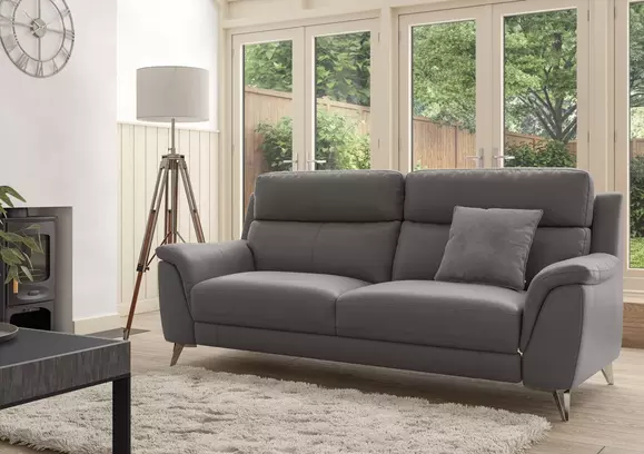 Contempo leather outlet sofa