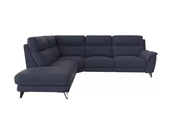Contempo 3 Seater Chaise End Fabric Power Recliner Sofa