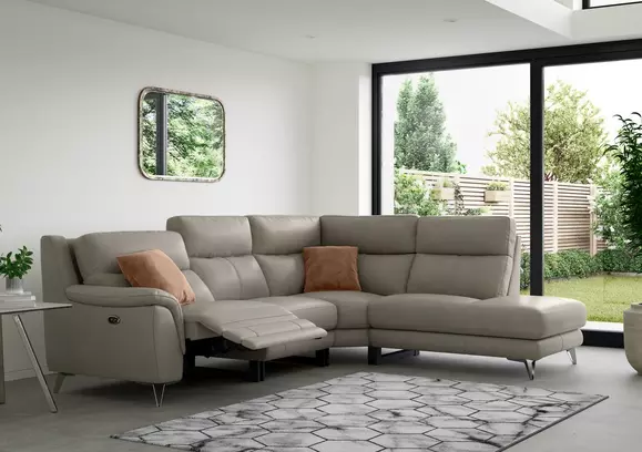 Contempo leather outlet sofa