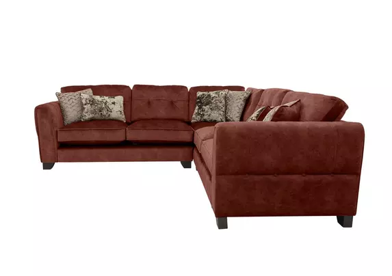 Red fabric on sale corner sofa