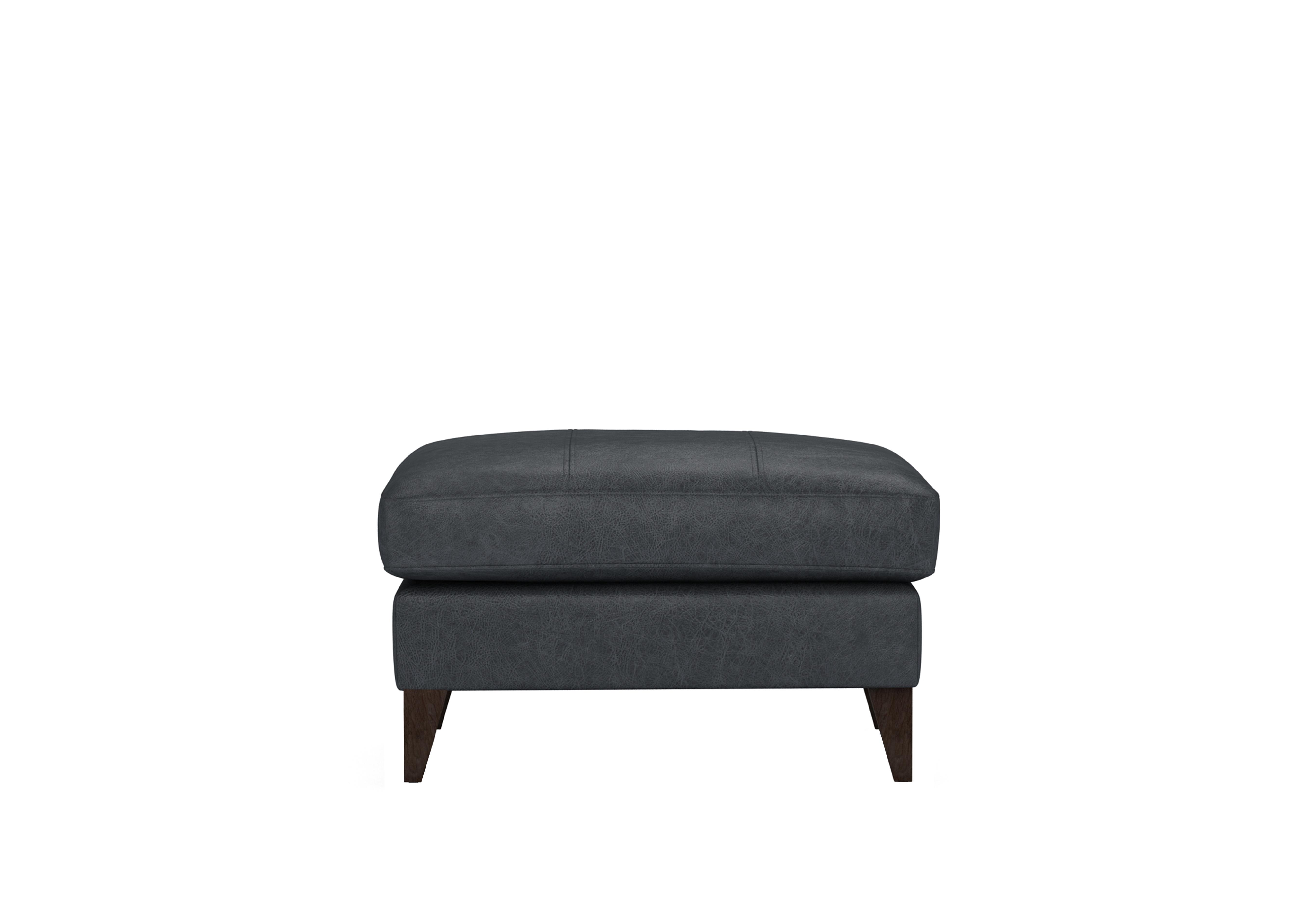 Romilly Leather Footstool The Lounge Co. Furniture Village