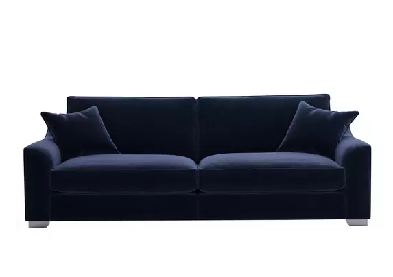 Navy blue deals 4 seater sofa